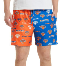 New York Knicks Concepts Sport Breakthrough AOP Knit Split basketball Shorts - Royal/Orange New York Knicks Concepts Sport Breakthrough AOP Knit Split basketball Shorts - Royal/Orange