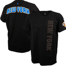 New York Knicks FISLL 3D Puff Print Sliced Logo basketball T-shirt - Black New York Knicks FISLL 3D Puff Print Sliced Logo basketball T-shirt - Black