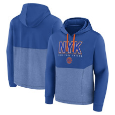 New York Knicks Fanatics Branded Successful Tri-Blend basketball Pullover Hoodie - Blue