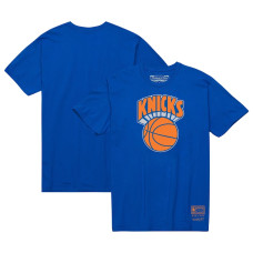 New York Knicks Mitchell & Ness Hardwood Classics MVP Throwback Logo basketball T-shirt - Blue New York Knicks Mitchell & Ness Hardwood Classics MVP Throwback Logo basketball T-shirt - Blue