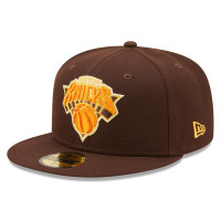 New York Knicks New Era Burnt Wood Orange Popsicle 59FIFTY Fitted Hat - Brown