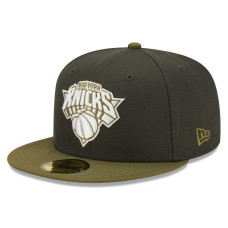 New York Knicks New Era Two-Tone 59FIFTY Fitted Hat - Charcoal/Olive 
