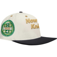 New York Knicks Album Cover Snapback Hat - Cream/Black