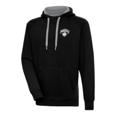New York Knicks Antigua Metallic Logo Victory Raglan basketball Pullover Hoodie - Black