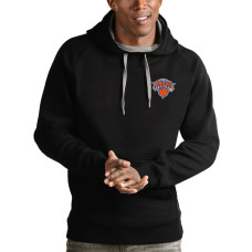 New York Knicks Antigua Victory basketball Pullover Hoodie - Black
