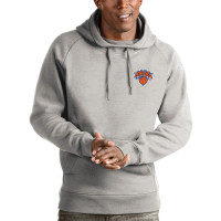 New York Knicks Antigua Victory basketball Pullover Hoodie - Heathered Gray
