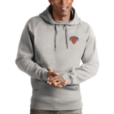 New York Knicks Antigua Victory basketball Pullover Hoodie - Heathered Gray