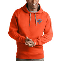 New York Knicks Antigua Victory basketball Pullover Hoodie - Orange