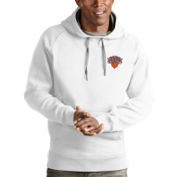 New York Knicks Antigua Victory basketball Pullover Hoodie - White