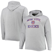 New York Knicks Big & Tall Heart & Soul basketball Pullover Hoodie - Heathered Gray