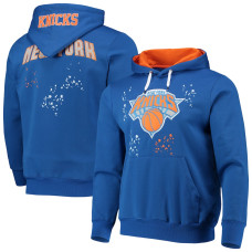 New York Knicks FISSL Confetti basketball Pullover Hoodie - Royal