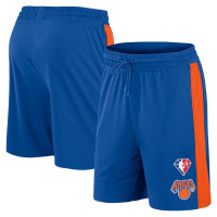 New York Knicks Fanatics Branded 75th Anniversary Downtown Performance Practice basketball Shorts - Blue/Orange