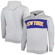 New York Knicks Fanatics Branded Big & Tall Wordmark basketball Pullover Hoodie - Heather Gray