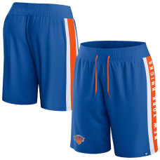 New York Knicks Fanatics Branded Referee Iconic Mesh basketball Shorts - Blue