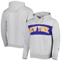 New York Knicks Fanatics Branded Wordmark French Terry basketball Pullover Hoodie - Heather Gray