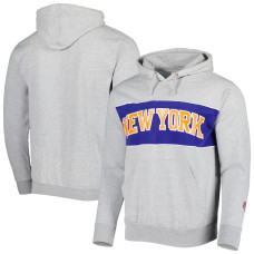 New York Knicks Fanatics Branded Wordmark French Terry basketball Pullover Hoodie - Heather Gray