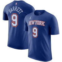 New York Knicks Jordan Brand 2020/21 RJ Barrett Statement Player basketball T-shirt - Blue New York Knicks Jordan Brand 2020/21 RJ Barrett Statement Player basketball T-shirt - Blue