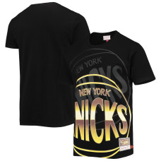 New York Knicks Mitchell & Ness Big & Tall Hardwood Classics Big Face 4.0 basketball T-shirt - Black New York Knicks Mitchell & Ness Big & Tall Hardwood Classics Big Face 4.0 basketball T-shirt - Black