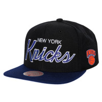 New York Knicks Mitchell & Ness Hardwood Classics MVP Team Script 2.0 Snapback Hat - Black