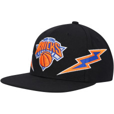New York Knicks Mitchell & Ness Hardwood Classics Soul Double Trouble Lightning Snapback Hat - Black