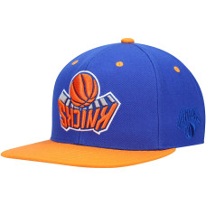 New York Knicks Mitchell & Ness Upside Down Snapback Hat - Blue/Orange