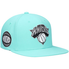 New York Knicks Mitchell & Ness x Lids Blue Gift Box Snapback Hat - Aqua New York Knicks Mitchell & Ness x Lids Blue Gift Box Snapback Hat - Aqua