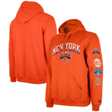 New York Knicks New Era 2023/24 City Edition Big & Tall basketball Pullover Hoodie - Orange