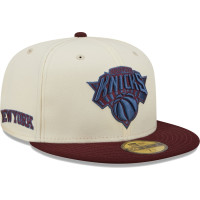 New York Knicks New Era Color Pop 59FIFTY Fitted Hat - Cream