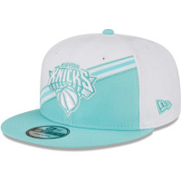 New York Knicks New Era Diagonal Split 9FIFTY Snapback Hat - White/Turquoise New York Knicks New Era Diagonal Split 9FIFTY Snapback Hat - White/Turquoise