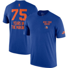 New York Knicks Nike 2021/22 Hardwood Classics Classic Edition Courtside basketball T-shirt - Blue New York Knicks Nike 2021/22 Hardwood Classics Classic Edition Courtside basketball T-shirt - Blue