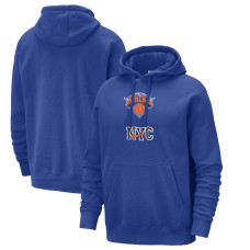 New York Knicks Nike 2023/24 City Edition Essential Club basketball Pullover Hoodie - Blue