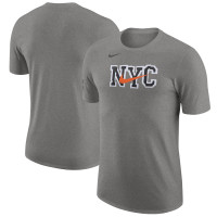 New York Knicks Nike 2023/24 City Edition Essential Warmup basketball T-shirt - Charcoal New York Knicks Nike 2023/24 City Edition Essential Warmup basketball T-shirt - Charcoal