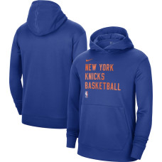 New York Knicks Nike 2023/24 Performance Spotlight On-Court Practice basketball Pullover Hoodie - Blue