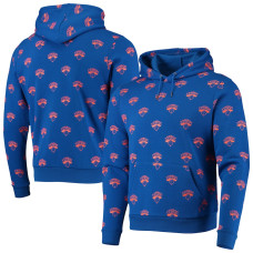 New York Knicks The Wild Collective Allover Logo basketball Pullover Hoodie - Blue
