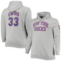 Patrick Ewing New York Knicks Mitchell & Ness Big & Tall Player basketball Pullover Hoodie - Heathered Gray Patrick Ewing New York Knicks Mitchell & Ness Big & Tall Player basketball Pullover Hoodie - Heathered Gray