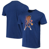 RJ Barrett New York Knicks '47 Bobblehead basketball T-shirt - Heathered Blue RJ Barrett New York Knicks '47 Bobblehead basketball T-shirt - Heathered Blue