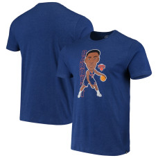 RJ Barrett New York Knicks '47 Bobblehead basketball T-shirt - Heathered Blue RJ Barrett New York Knicks '47 Bobblehead basketball T-shirt - Heathered Blue