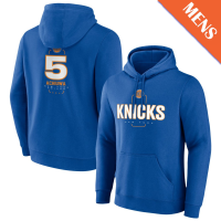 Men's Precious Achiuwa # 5 New York Knicks Player Midfielder Blue Pullover Hoodie