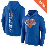 Men's MarJon Beauchamp # 14 New York Knicks Playmaker Player Blue Pullover Hoodie