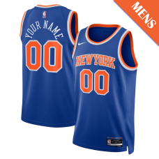 Men's MarJon Beauchamp # 14 New York Knicks Swingman Blue Icon Edition Jersey