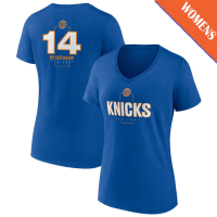 Women's MarJon Beauchamp # 14 New York Knicks Player Midfielder V-Neck Blue T-Shirt