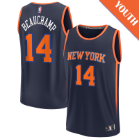Youth MarJon Beauchamp # 14 New York Knicks Fast Break Replica Navy Statement Edition Jersey Youth MarJon Beauchamp # 14 New York Knicks Fast Break Replica Navy Statement Edition Jersey