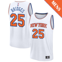 Men's Mikal Bridges # 25 New York Knicks Fast Break Association Edition White Jersey