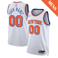 Men's Mikal Bridges # 25 New York Knicks Swingman White Association Edition Jersey