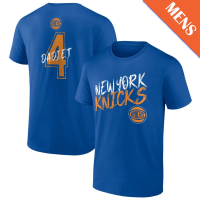 Men's Pacome Dadiet # 4 New York Knicks Hustle Blue T-Shirt