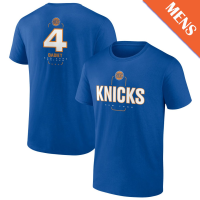 Men's Pacome Dadiet # 4 New York Knicks Player Midfielder Blue T-Shirt