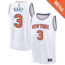 Men's Josh Hart # 3 New York Knicks Fast Break Association Edition White Jersey