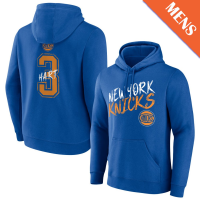Men's Josh Hart # 3 New York Knicks Hustle Blue Pullover Hoodie