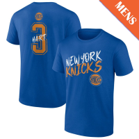 Men's Josh Hart # 3 New York Knicks Hustle Blue T-Shirt