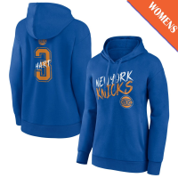 Women's Josh Hart # 3 New York Knicks Hustle Blue Pullover Hoodie